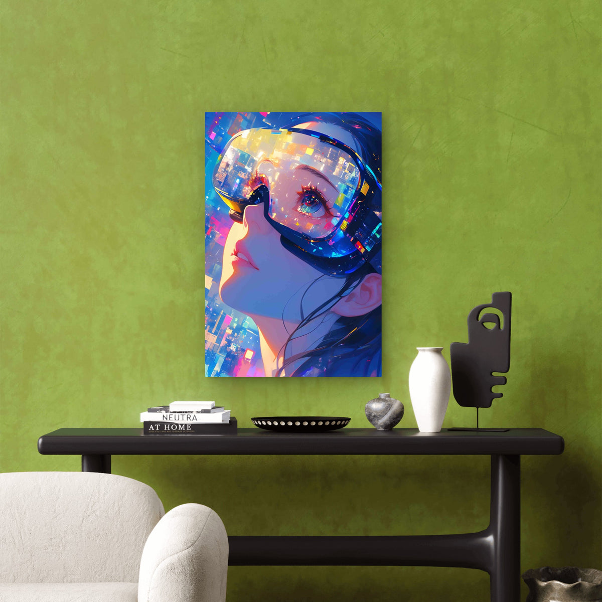 Cybernetic Vision Metal Print Ready to Hang