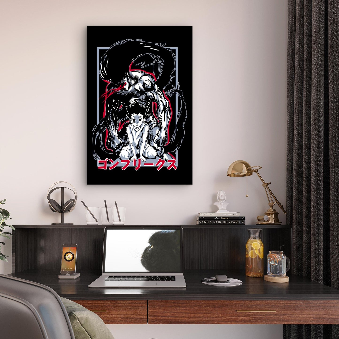 Grim Shadow Shonen Transformation 40x60cm Metal Print Ready to Hang