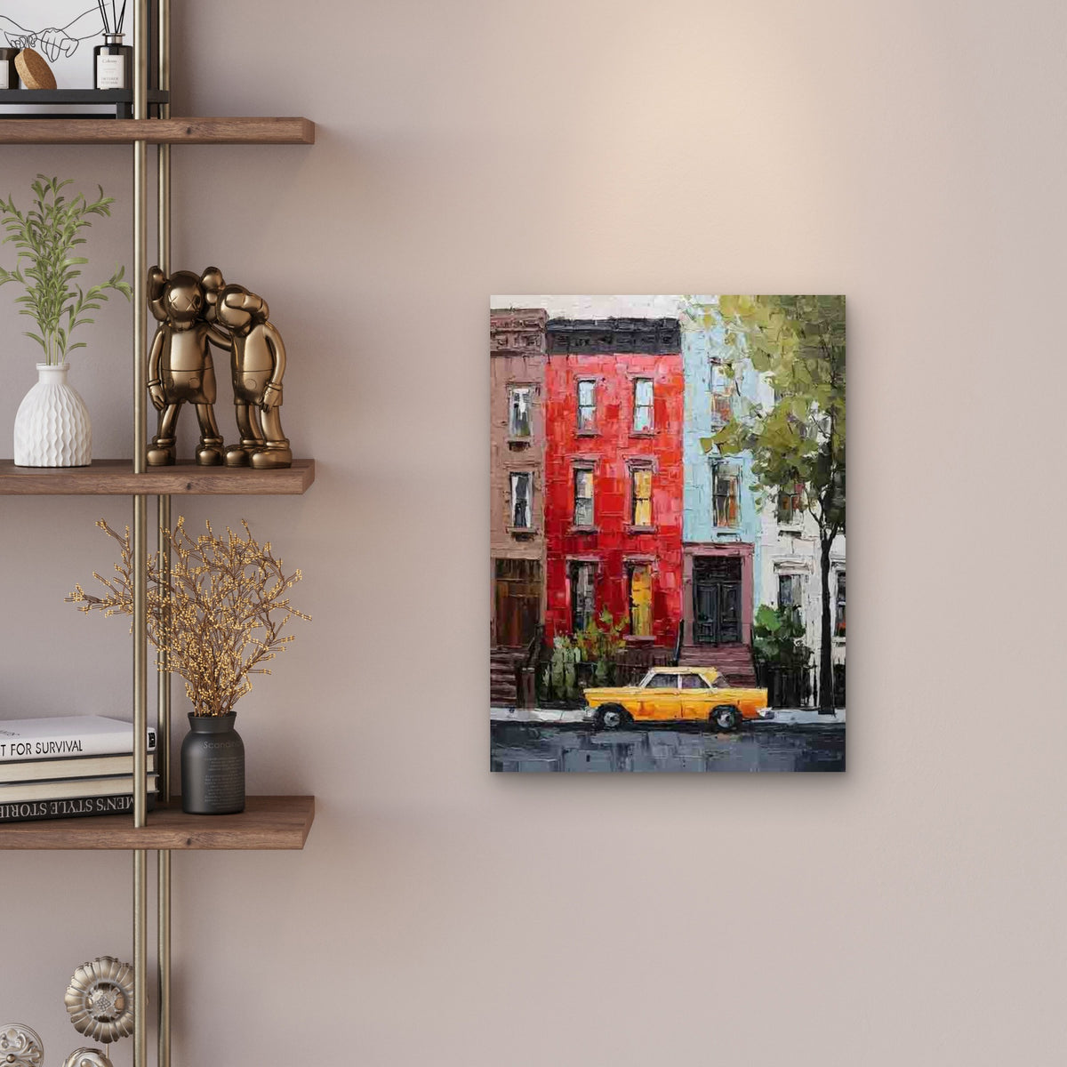 New York Art, Retro NYC Metal Print Ready to Hang