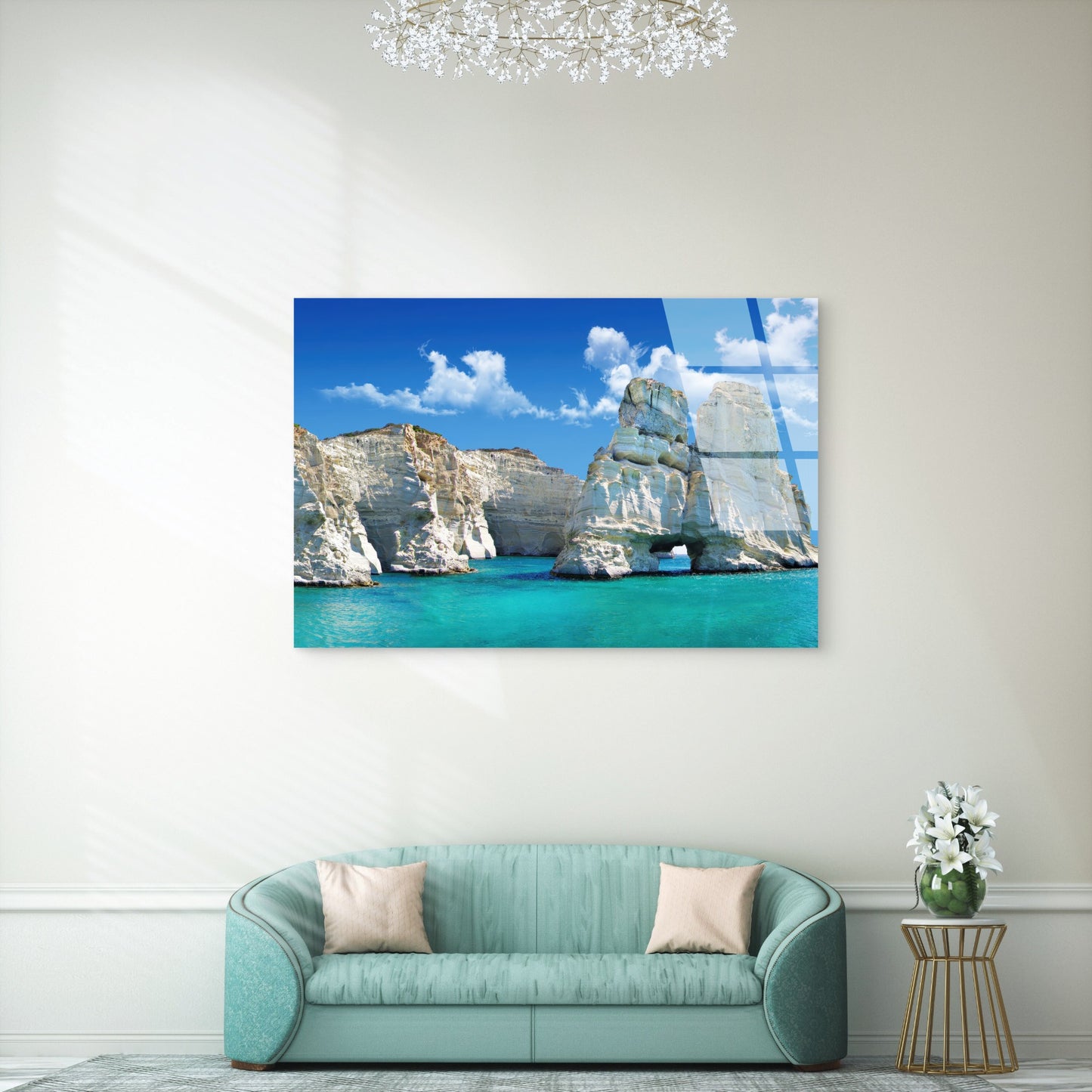 Kleftiko Beach Milos Greece Acrylic Glass Printing Wall Art Australian Made Quality