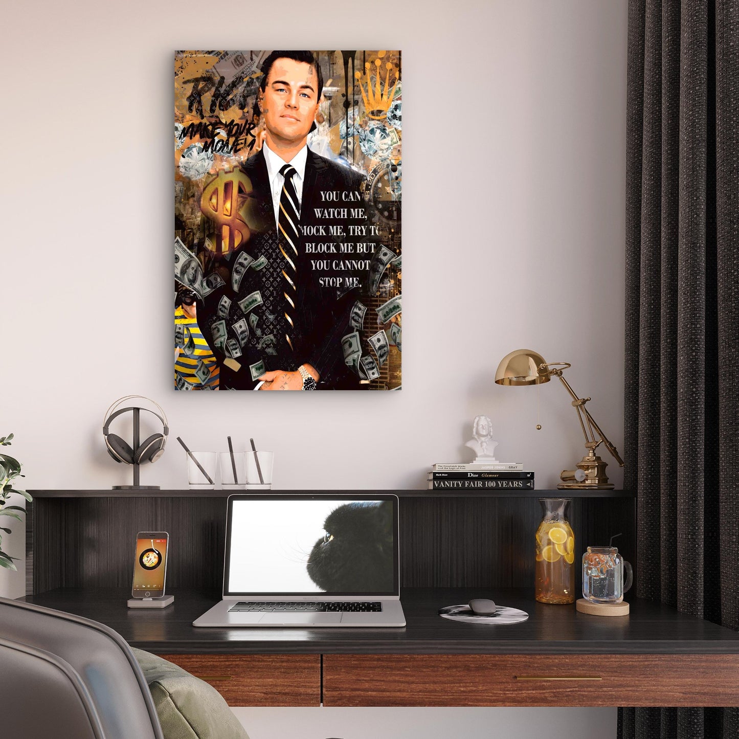 Wealth Concept Pop Art 40x60cm Metal Print Ready to Hang