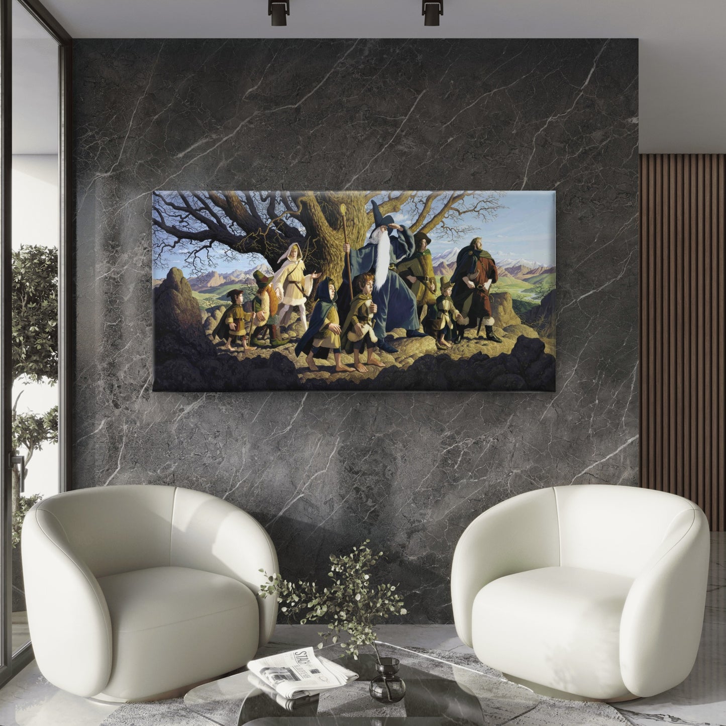 Fantasy Quest Journey Wall Art Canvas Office Home Room Framed 120x60cm