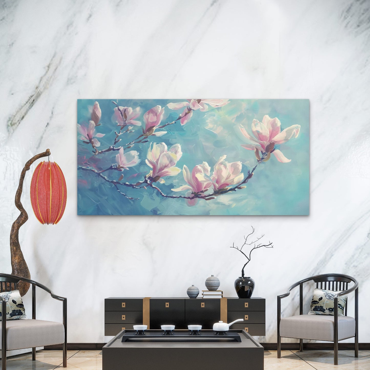 Vibrant Spring Morning Glow Wall Art Canvas Office Home Room Framed 120x60cm - Bella Home Decor