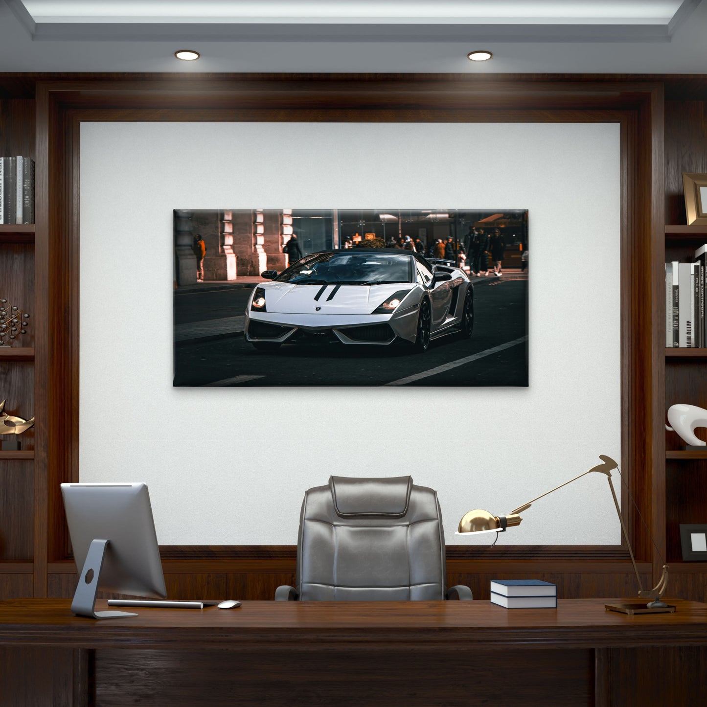 Lamborghini Gallardo Supercar Art Wall Art Canvas Office Home Framed 120x60cm