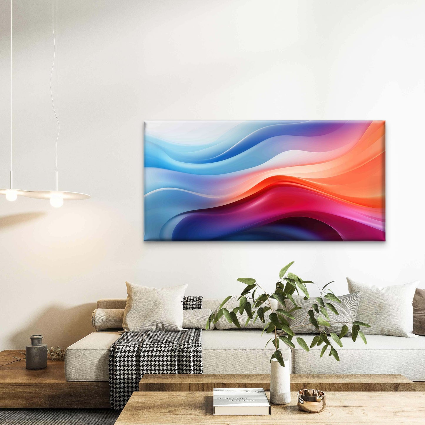 Abstract Modern Colorful Wall Art Canvas Office Home Room Framed 120x60cm - Bella Home Decor