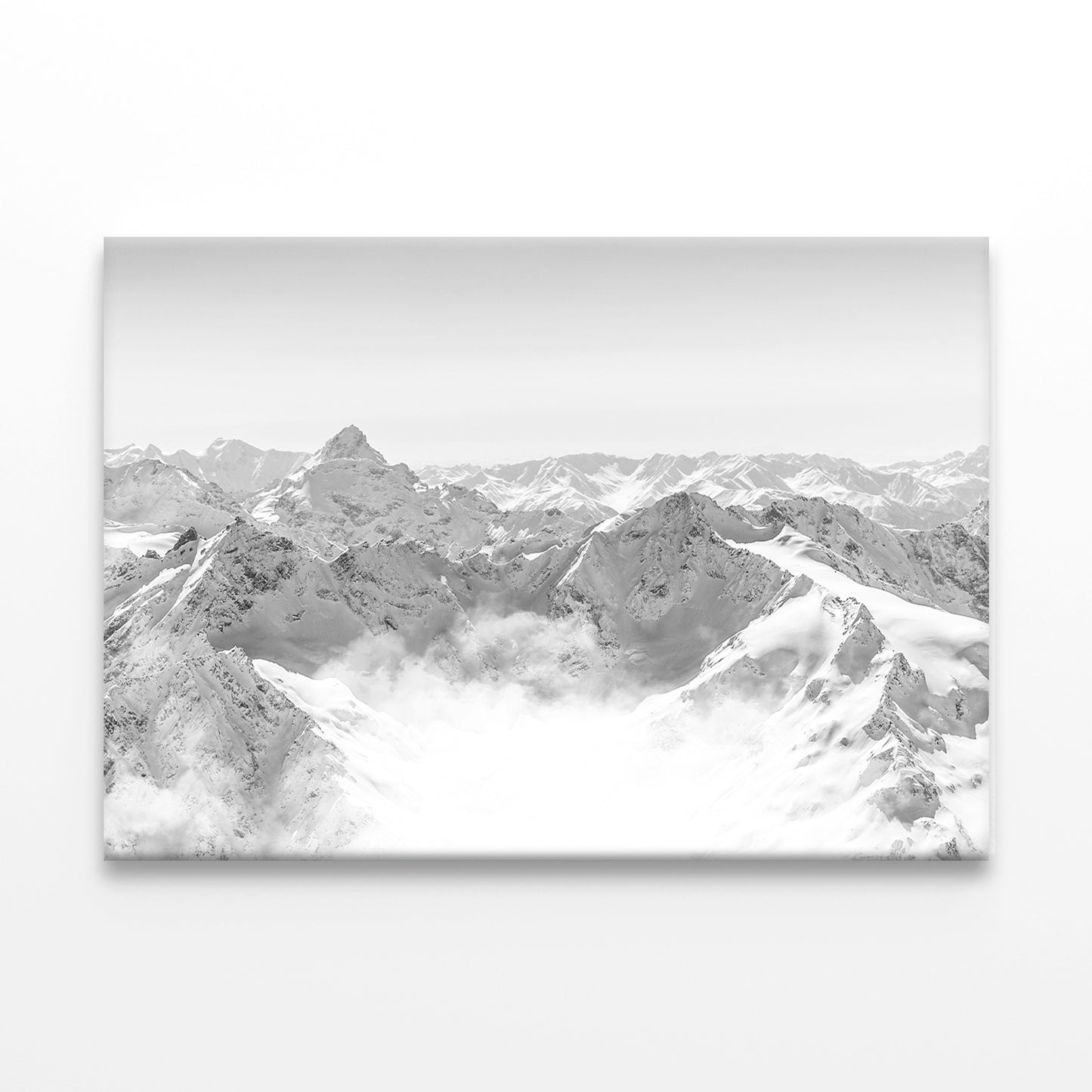 Caucasus Mountains Black and White Wall Art Decor 100% Australian Made - Bella Home Decor