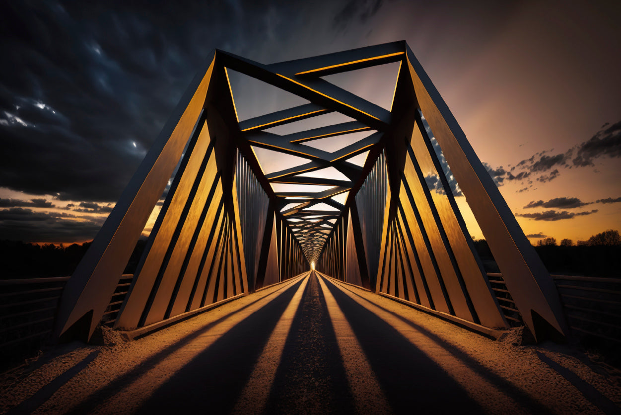 Evening Light, Metal Bridge Print 100% Australian Made - Bella Home Decor