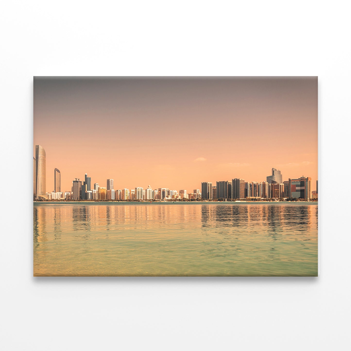 Abu Dhabi Skyline at Sunset Glow Wall Art Decor 100% Australian Made - Bella Home Decor