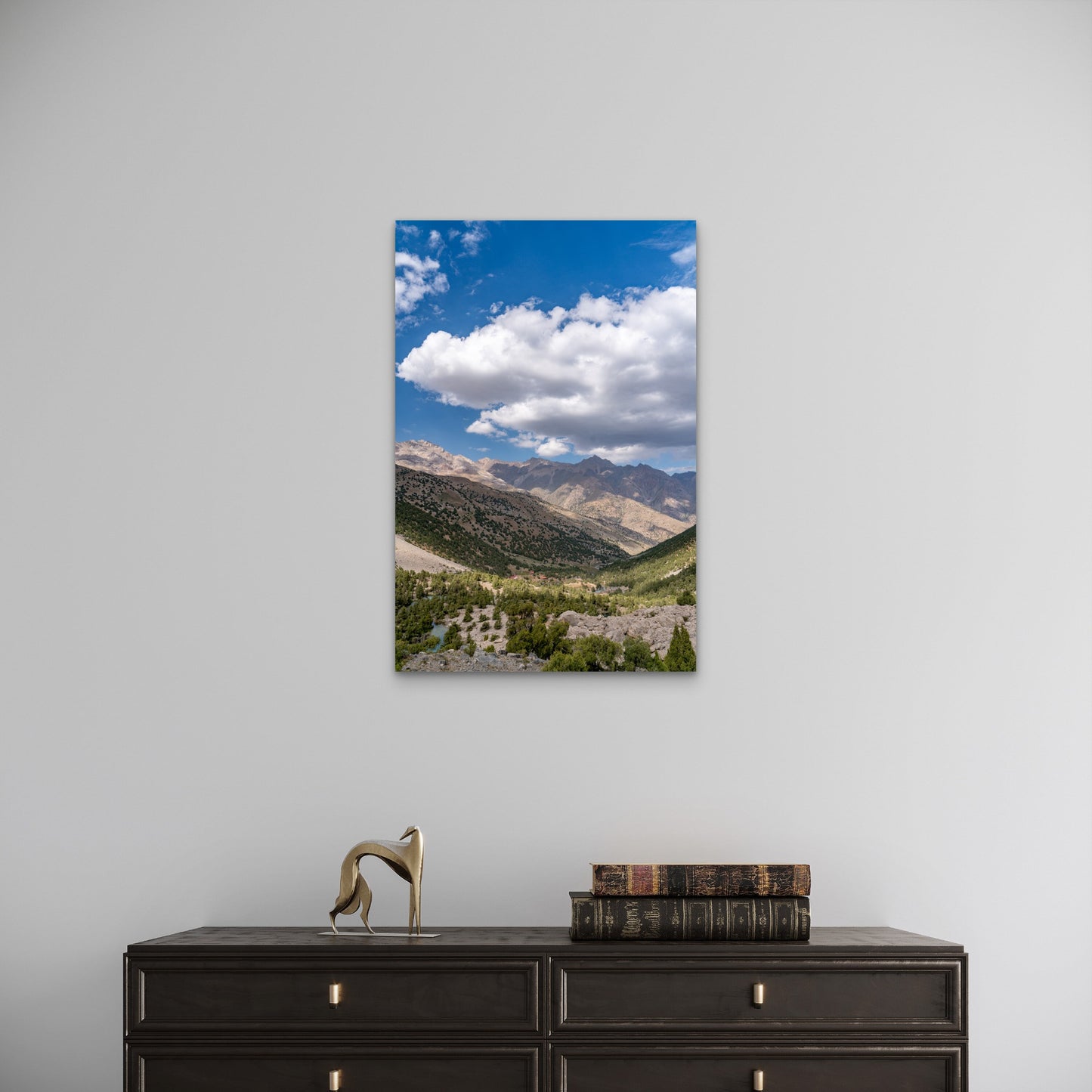 Tajikistan Fann Mountains Nature Vista 40x60cm Metal Print Ready to Hang