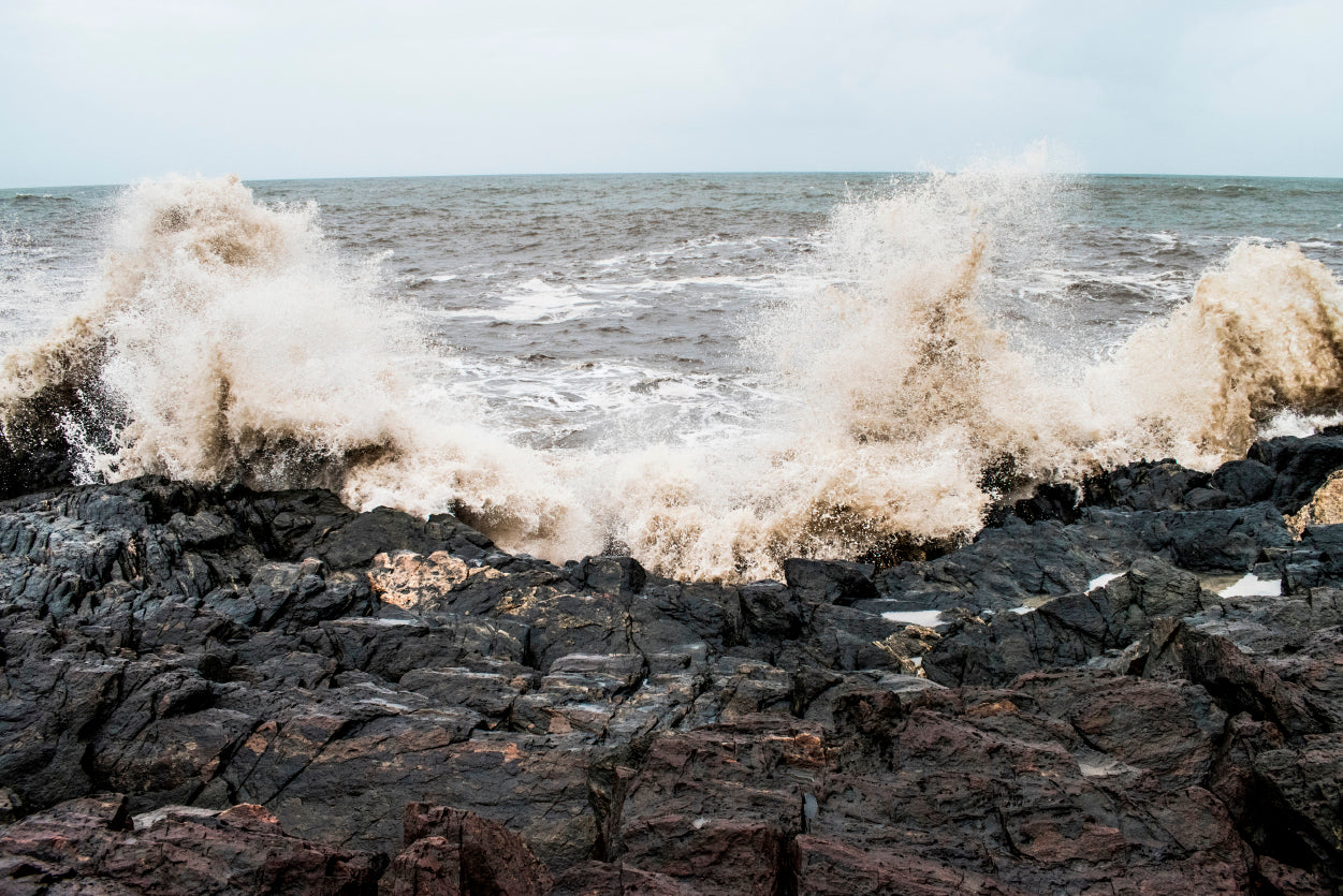 Waves Beach Side View Home Decor Premium Quality Poster Print Choose Your Sizes - Bella Home Decor
