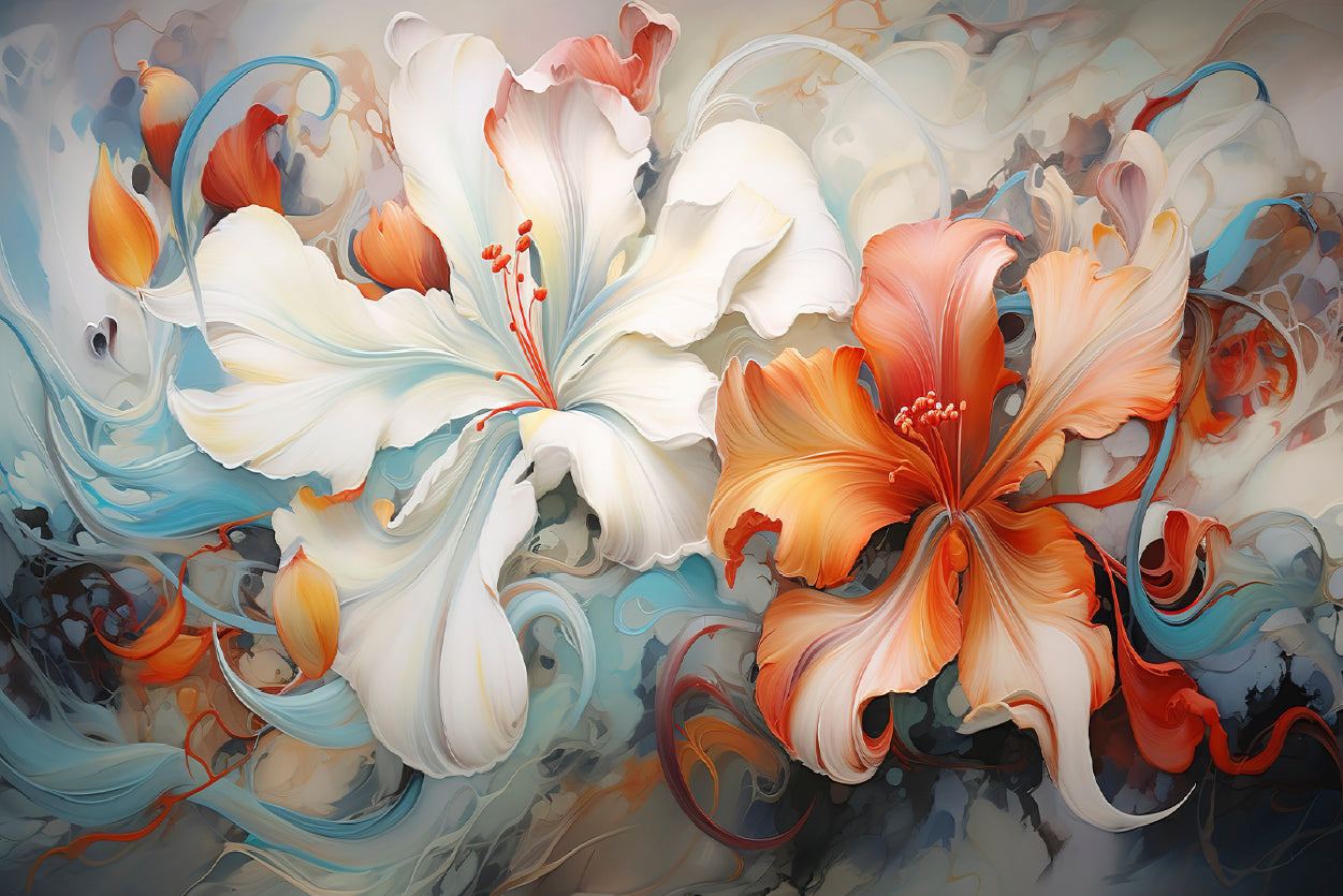 Beautiful Flowers Garden Painting Home Decor Premium Quality Poster Print Choose Your Sizes - Bella Home Decor