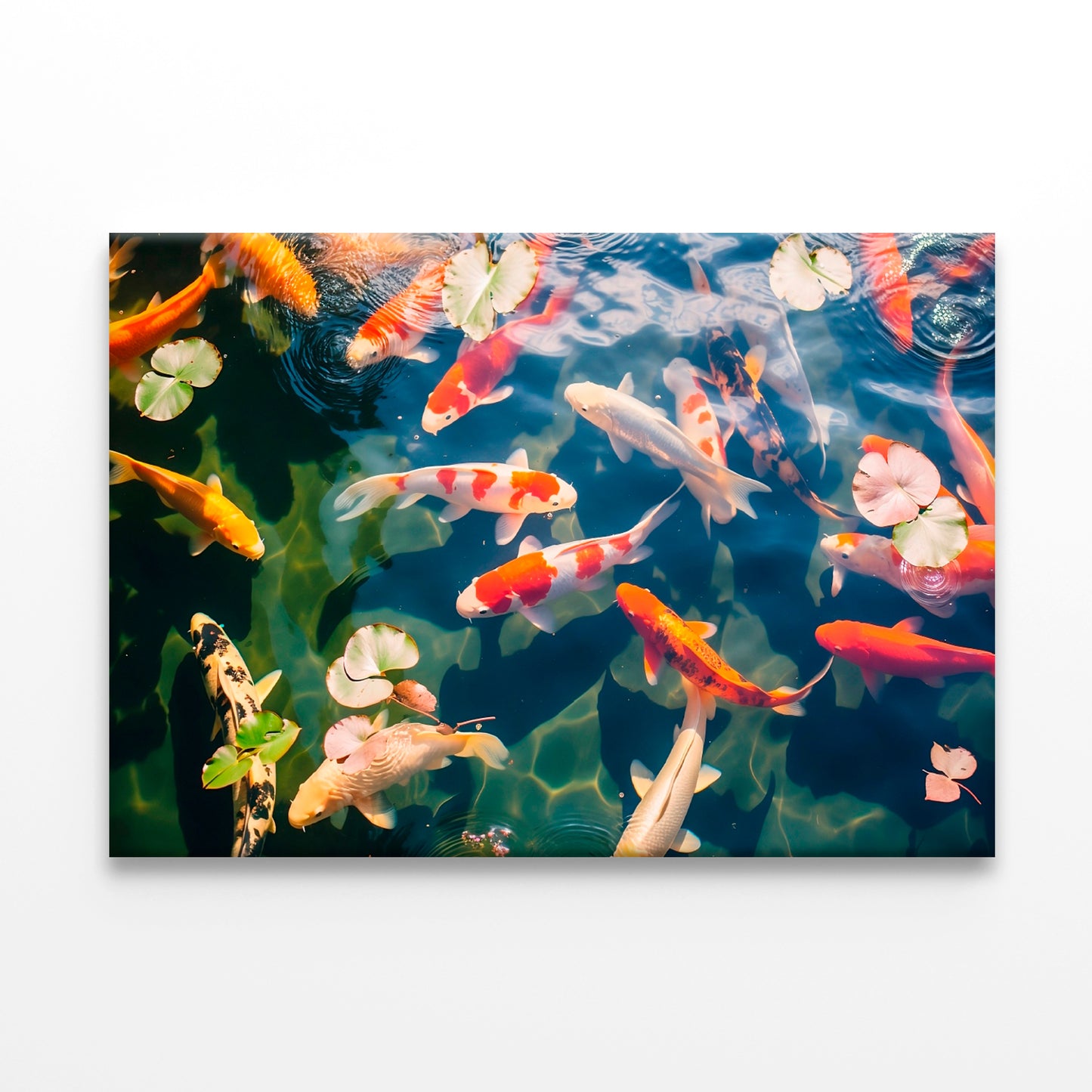 Colorful Koi Fish in Pond Wall Art Decor 100% Australian Made - Bella Home Decor