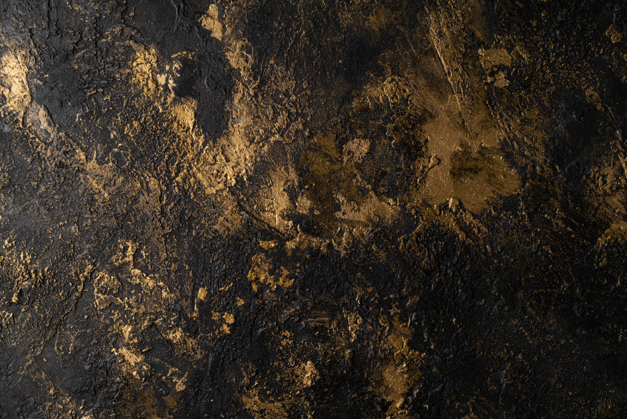 Luxury Textured Black & Gold Art Home Decor Premium Quality Poster Print Choose Your Sizes - Bella Home Decor