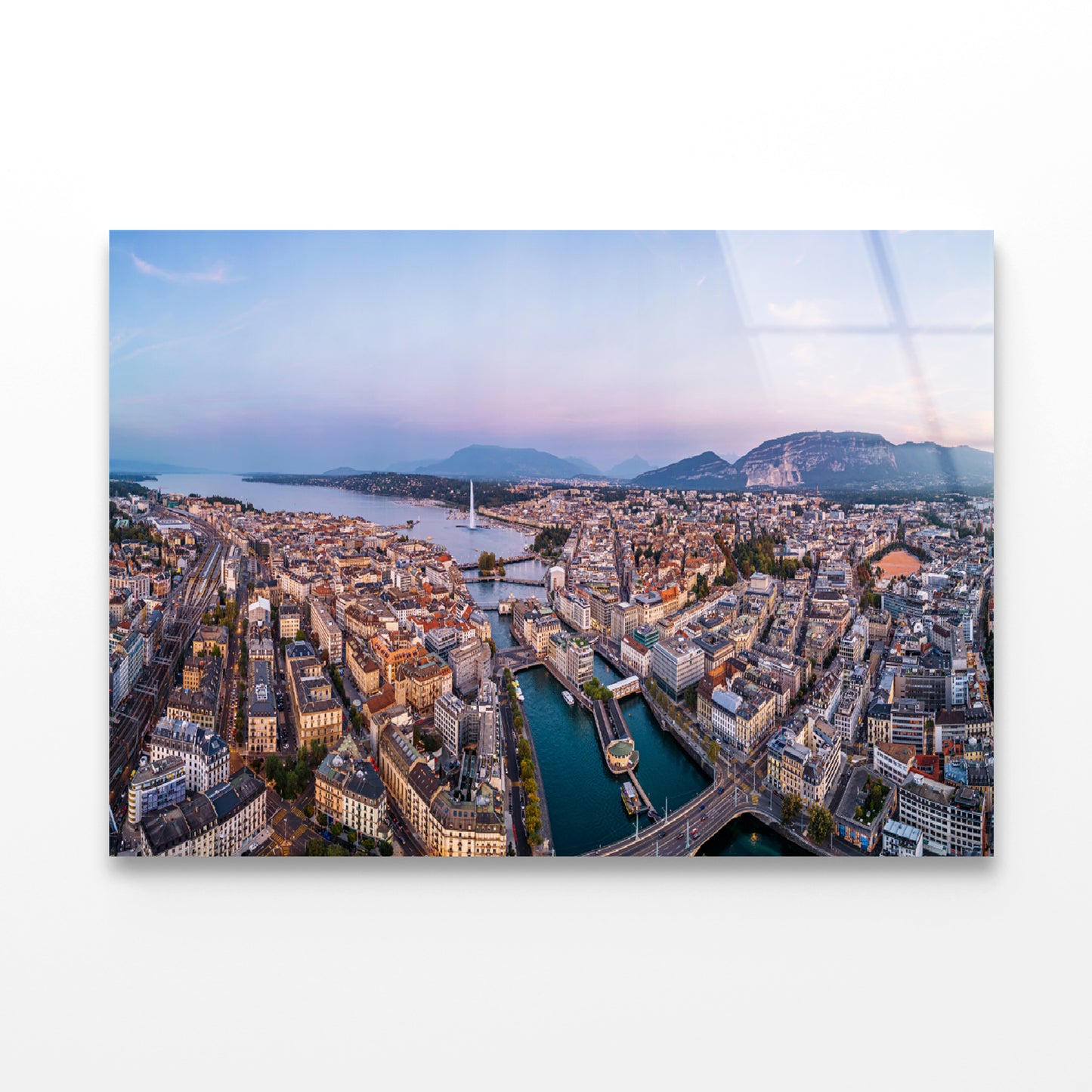 Buildings Of Geneva Switzerland Acrylic Glass Print Tempered Glass Wall Art 100% Made in Australia Ready to Hang - Bella Home Decor