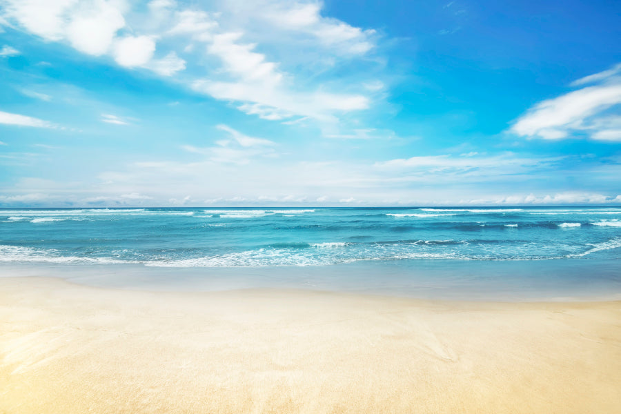 Sand Beach and Turquoise Water Home Decor Premium Quality Poster Print Choose Your Sizes - Bella Home Decor
