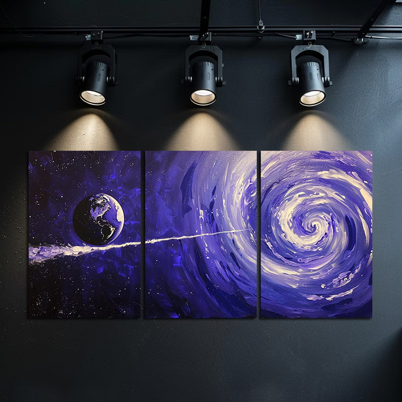 3pcs Cosmic Astronomical Abstract Space Design Wall Art Set Canvas Framed 40x60cm - High Quality Print 100% Australian Made Wall Canvas Ready to Hang - Bella Home Decor