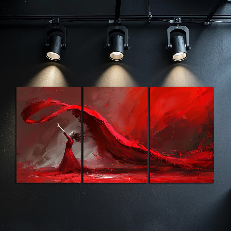 3pcs Dynamic Dance Oil Painting Wall Art Set Canvas Framed 50x70cm - High Quality Print 100% Australian Made Wall Canvas Ready to Hang - Bella Home Decor