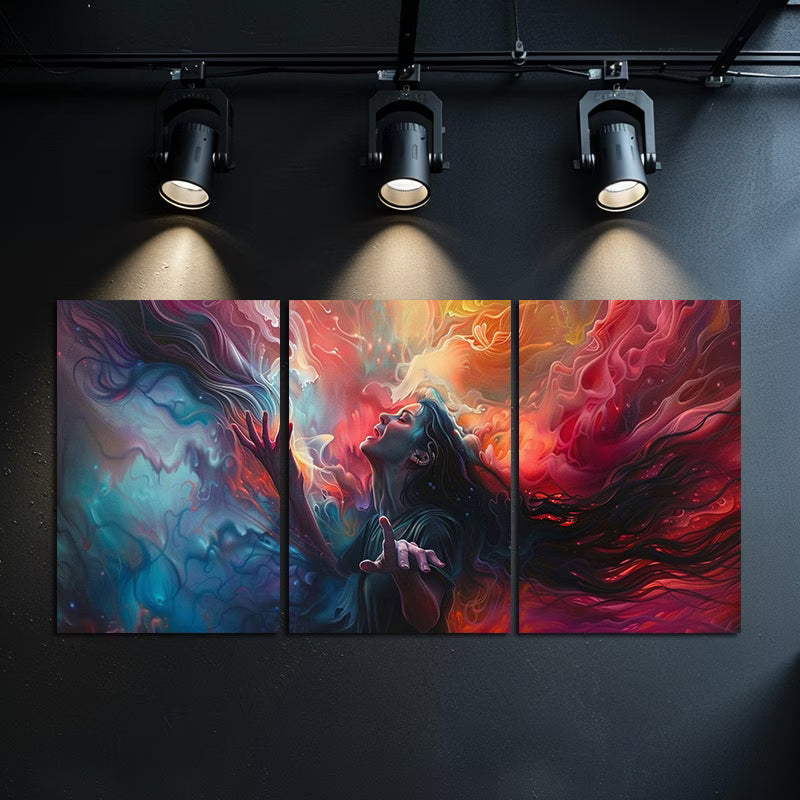 3pcs Abstract Dance Inspired Oil Painting Style Wall Art Set Canvas Framed 40x60cm - High Quality Print 100% Australian Made Wall Canvas Ready to Hang - Bella Home Decor