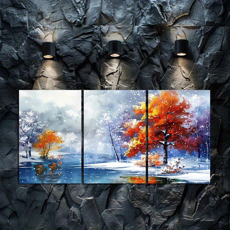 3pcs Vibrant Nature-Inspired Oil Paintings Wall Art Set Canvas Framed 40x60cm - High Quality Print 100% Australian Made Wall Canvas Ready to Hang