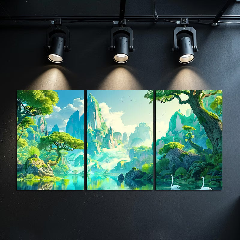 3pcs Oil Painting In German cities Wall Art Set Canvas Framed 60x90cm - High Quality Print 100% Australian Made Wall Canvas Ready to Hang
