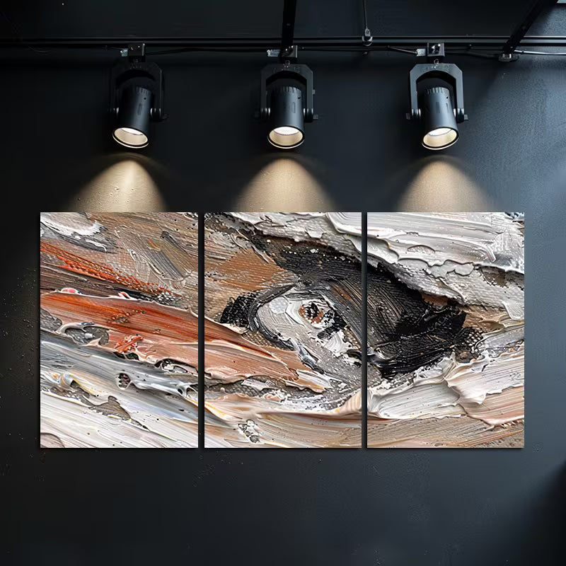3pcs Heavily Textured, Impasto-style Abstract Wall Art Set Canvas Framed 40x60cm - High Quality Print 100% Australian Made Wall Canvas Ready to Hang