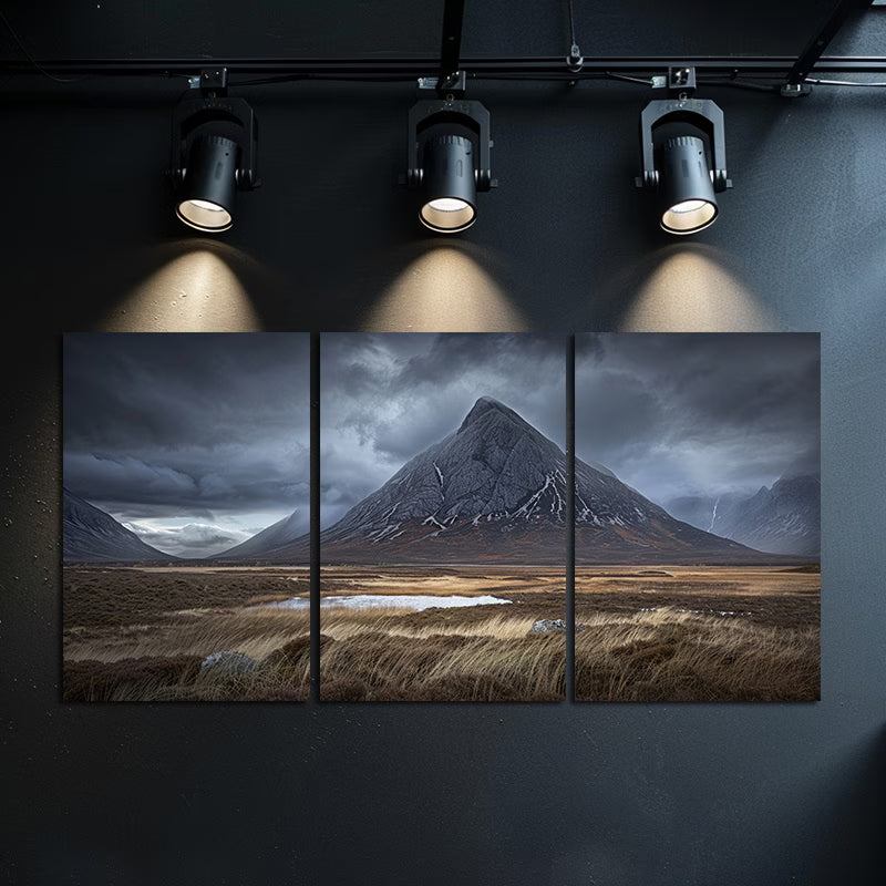 3pcs Scottish Highlands Majestic Mountain Wall Art Set Canvas Framed 40x60cm - High Quality Print 100% Australian Made Wall Canvas Ready to Hang
