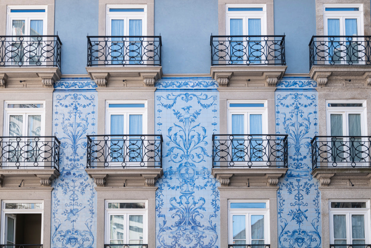 Building With Many Windows in a Balcony Home Decor Premium Quality Poster Print Choose Your Sizes - Bella Home Decor