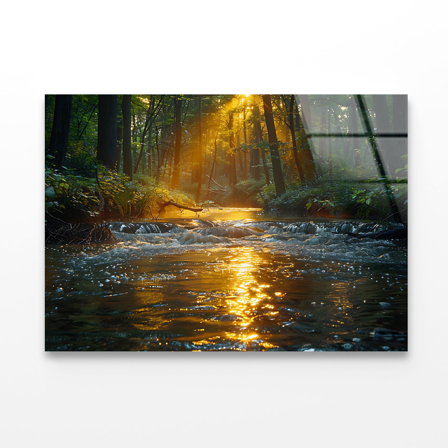River in the Forest Acrylic Glass Print Tempered Glass Wall Art 100% Made in Australia Ready to Hang - Bella Home Decor