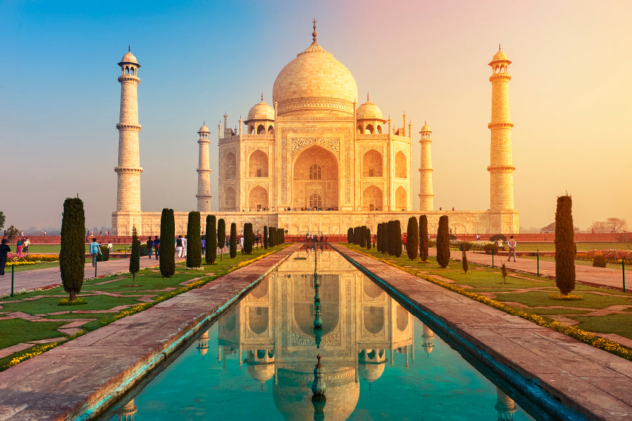 Taj Mahal Indian City of Agra Wall Art Decor 100% Australian Made - Bella Home Decor