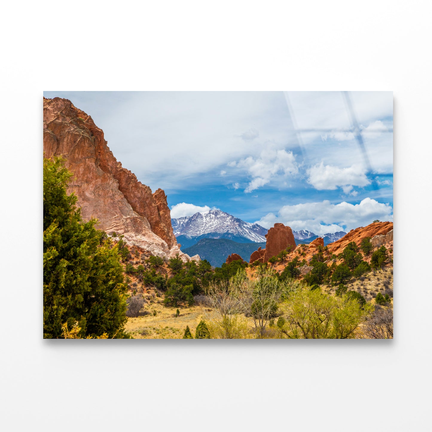 Pikes Peak Garden of The Gods USA Acrylic Glass Print Tempered Glass Wall Art 100% Made in Australia Ready to Hang - Bella Home Decor