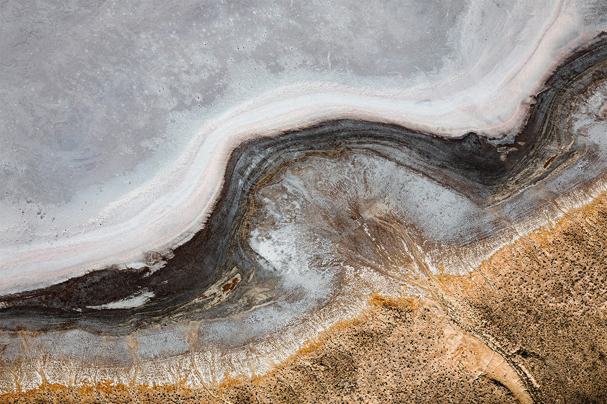 Kati Thanda - Lake Eyre, Aerial View, Abstract Print 100% Australian Made