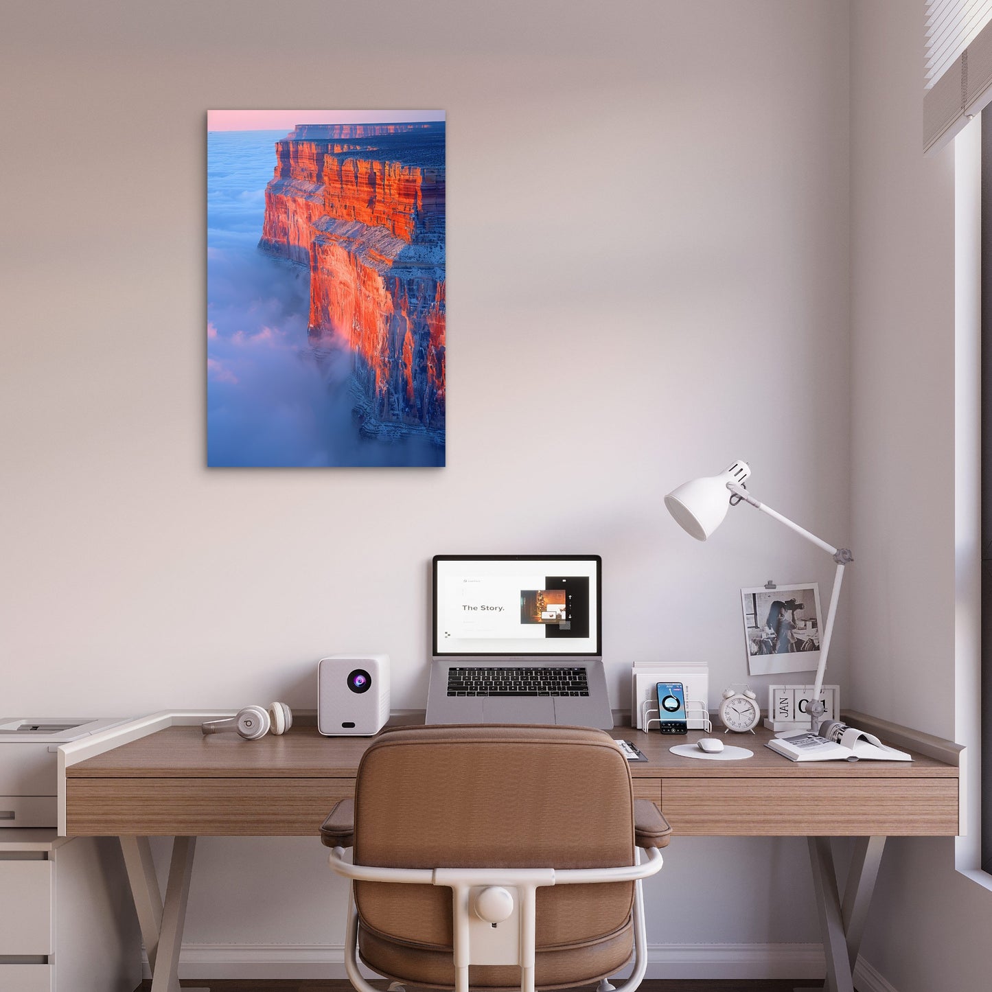 USA Grand Canyon Sunrise Landscape 40x60cm Metal Print Ready to Hang