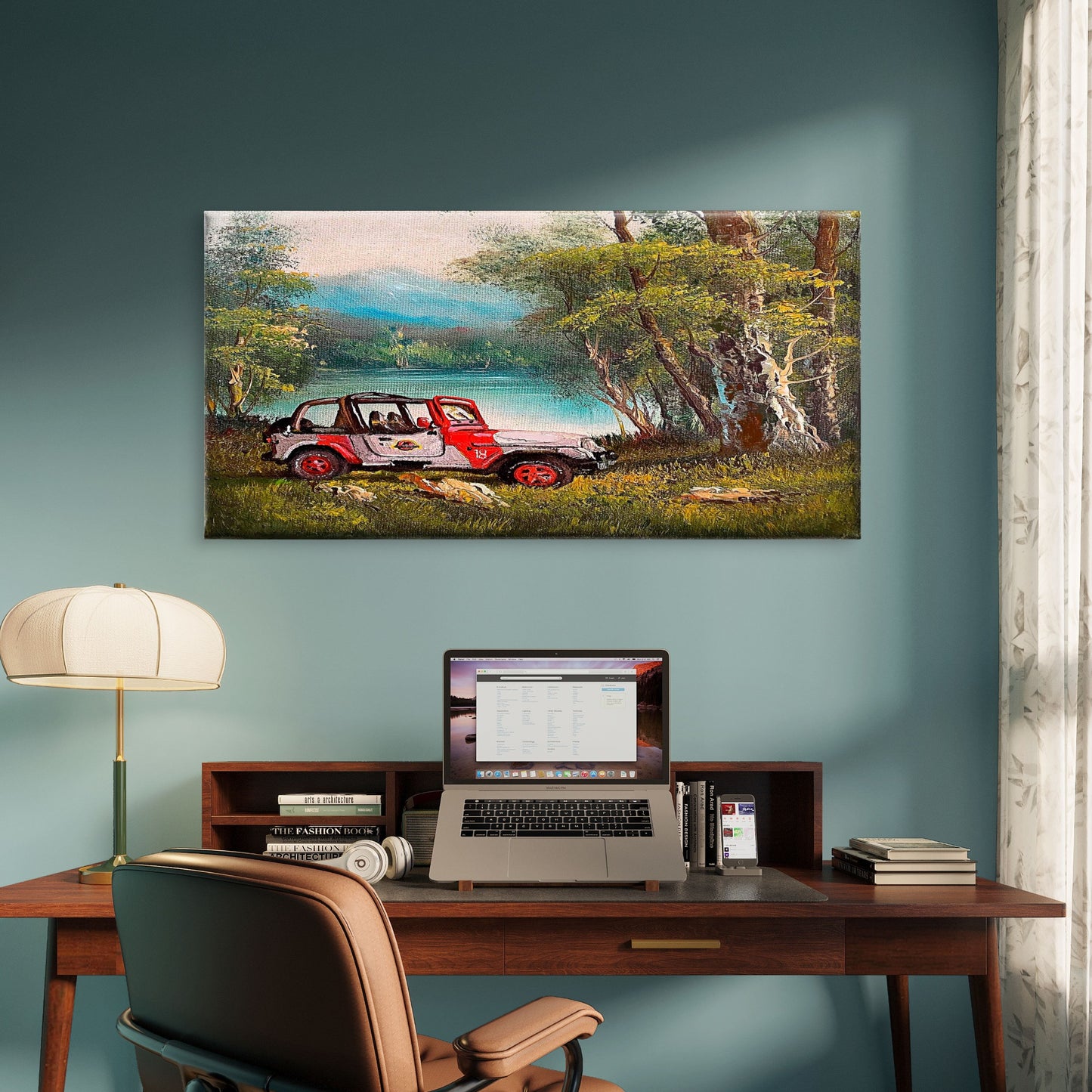 Vintage Offroad Adventure Wall Art Canvas Office Home Room Framed 120x60cm