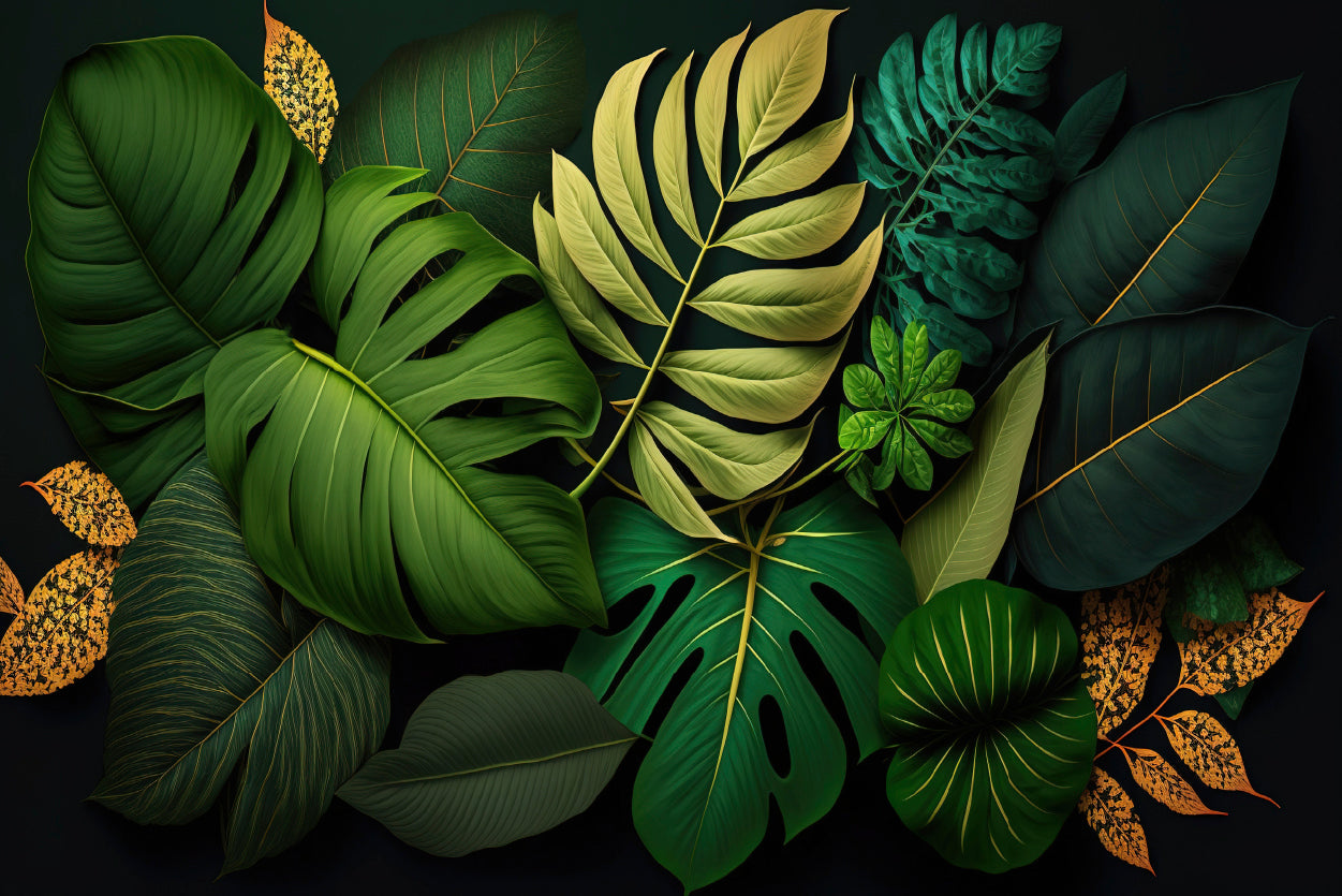 Lush Tropical Leaves in Vibrant Green Print 100% Australian Made - Bella Home Decor