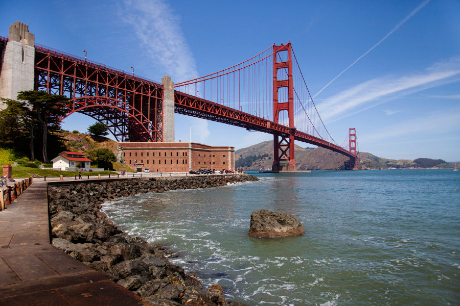 Golden Gate Bridge in The Bright Summer Light Home Decor Premium Quality Poster Print Choose Your Sizes - Bella Home Decor