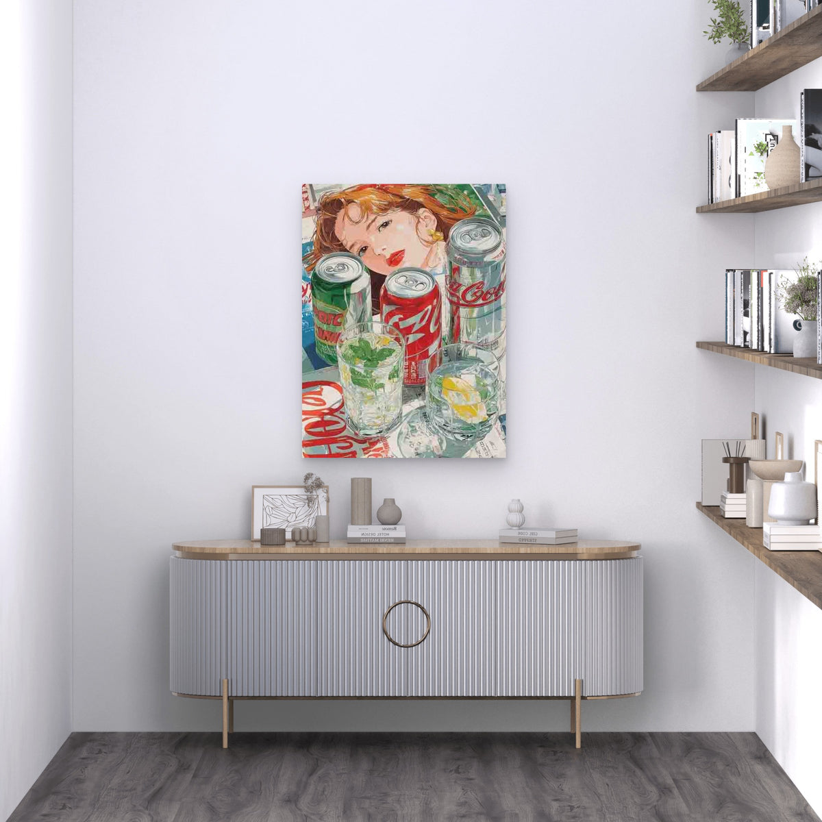 Retro Lucky 8 Ball Pool Ball Metal Print Ready to Hang