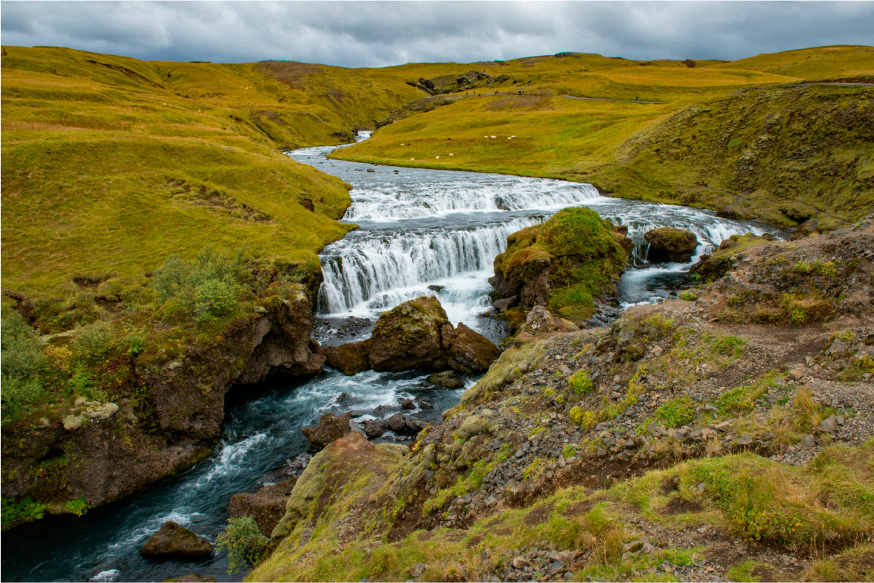 Waterfall with Rocks Home Decor Premium Quality Poster Print Choose Your Sizes - Bella Home Decor