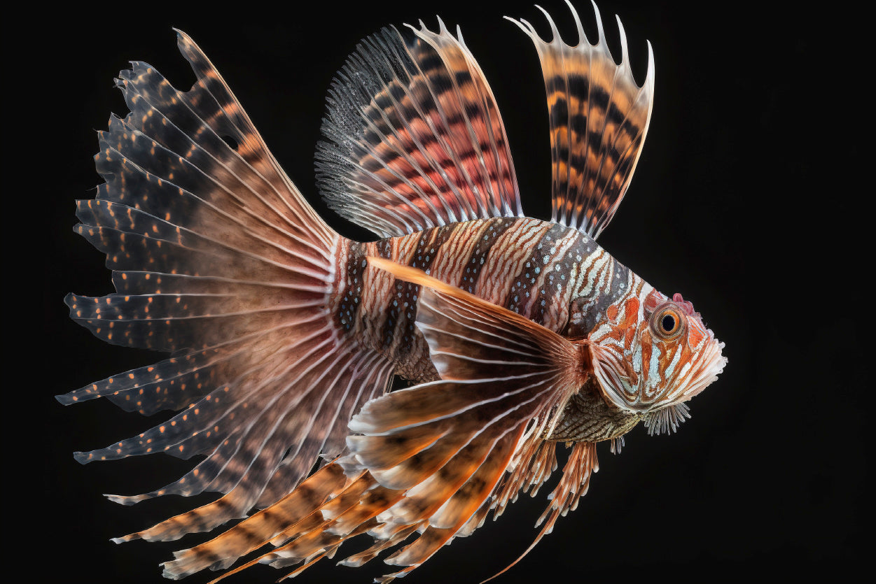 Close up Red Lionfish Print 100% Australian Made - Bella Home Decor