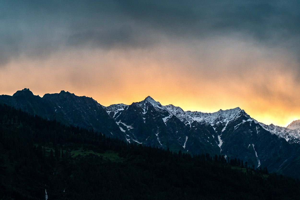 View of a Mountain Range Covered In Snow Home Decor Premium Quality Poster Print Choose Your Sizes - Bella Home Decor