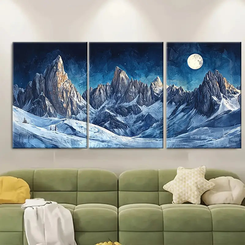 3pcs Dolomites Italian Alps Travel Wall Art Set Canvas Framed 60x90cm - High Quality Print 100% Australian Made Wall Canvas Ready to Hang - Bella Home Decor