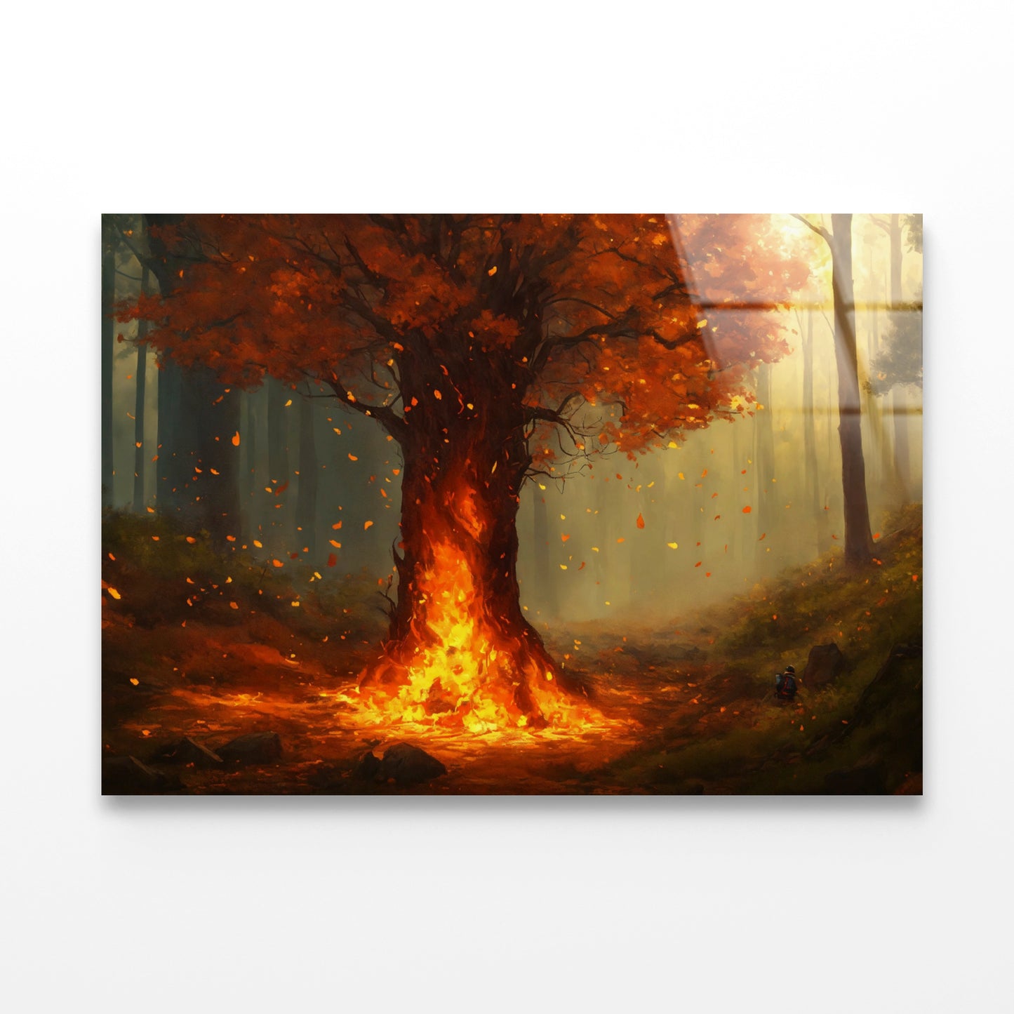 Autumn Tree in the Forest Acrylic Glass Print Tempered Glass Wall Art 100% Made in Australia Ready to Hang