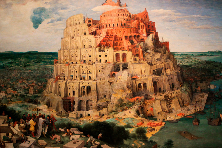Tower of Babel by Pieter Bruegel the Elder Acrylic Glass Print Tempered Glass Wall Art 100% Made in Australia Ready to Hang - Bella Home Decor