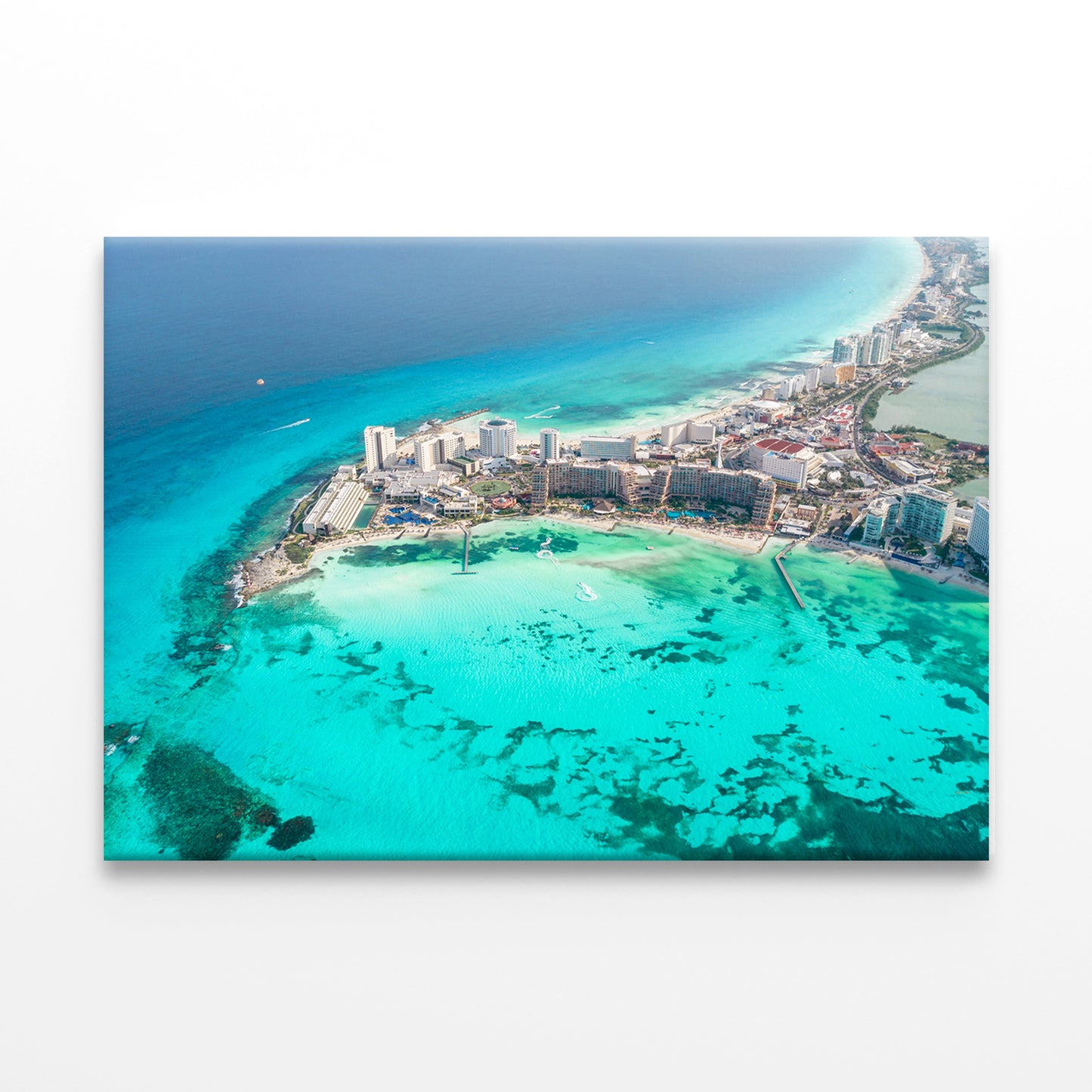 Aerial View of Cancun Beach Wall Art Decor 100% Australian Made - Bella Home Decor