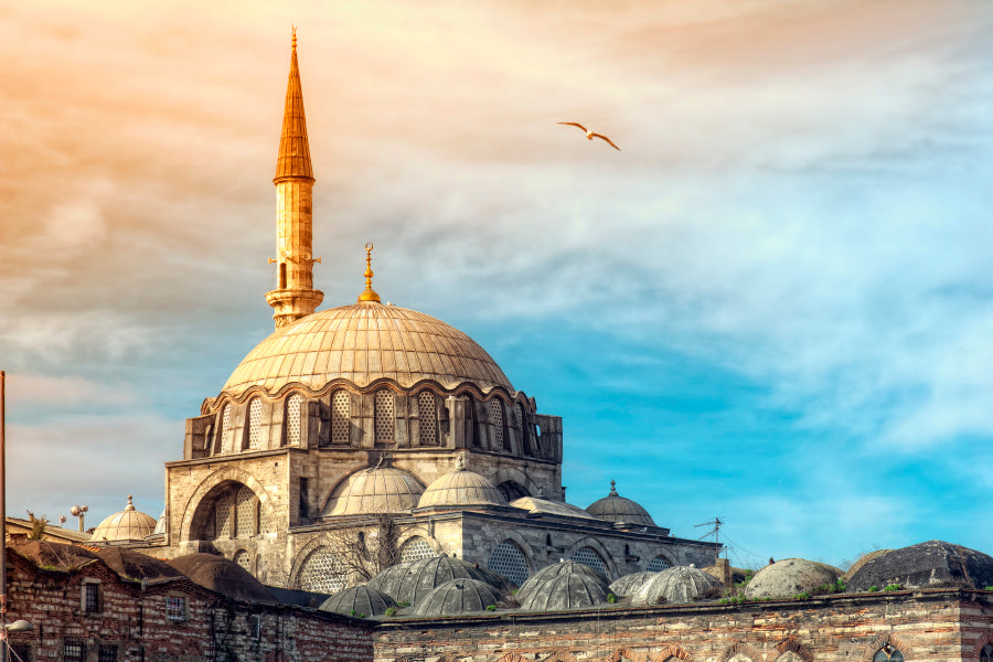 Mosque In Istanbul, Turkey Acrylic Glass Print Tempered Glass Wall Art 100% Made in Australia Ready to Hang - Bella Home Decor