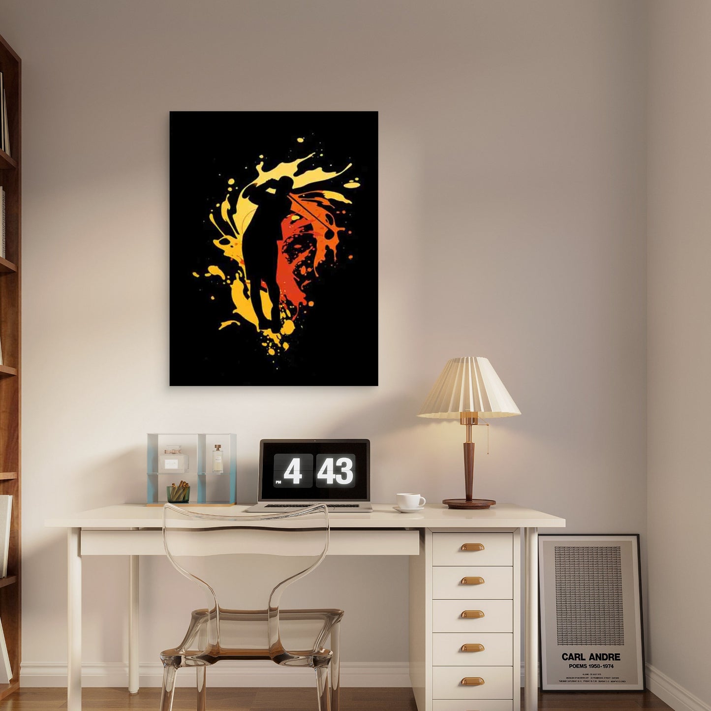 Dynamic Splashes Art Modern Retro 40x60cm Metal Print Ready to Hang