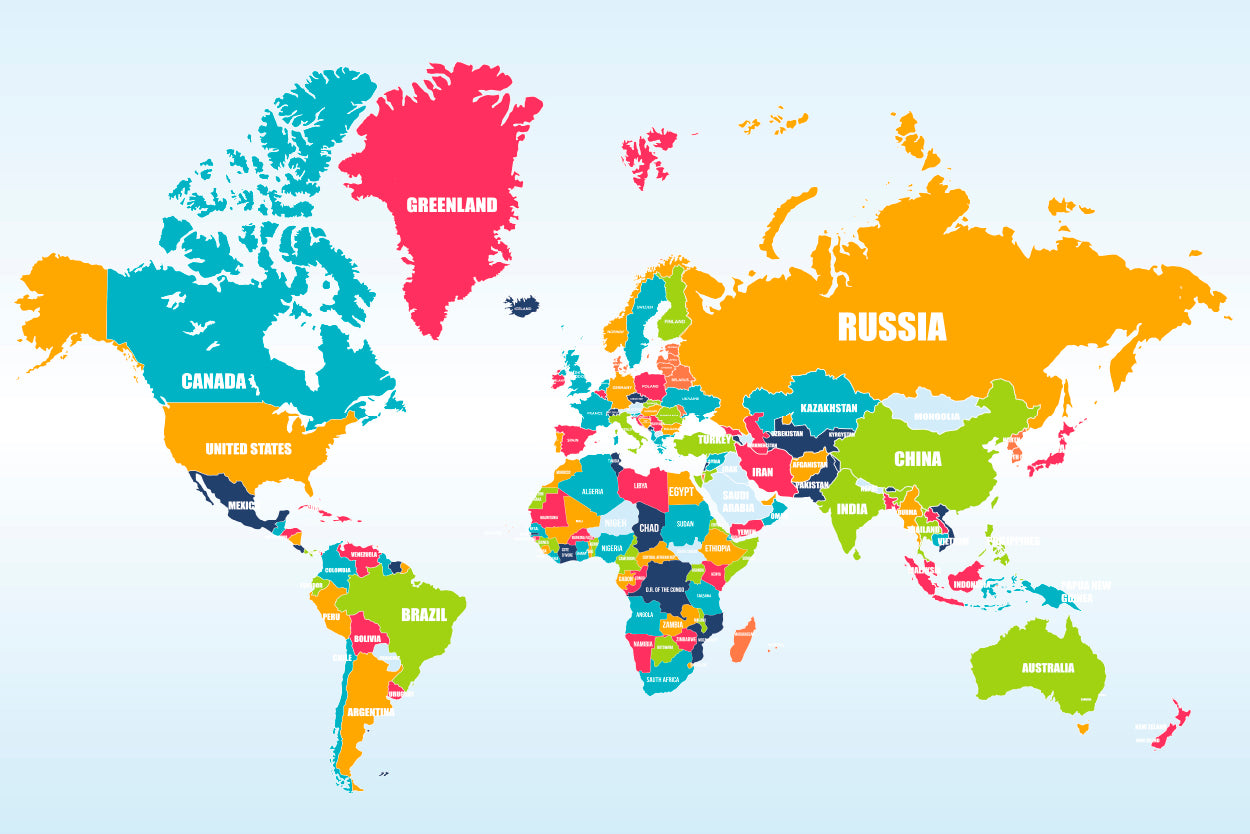 World Map-Countries Home Decor Premium Quality Poster Print Choose Your Sizes - Bella Home Decor