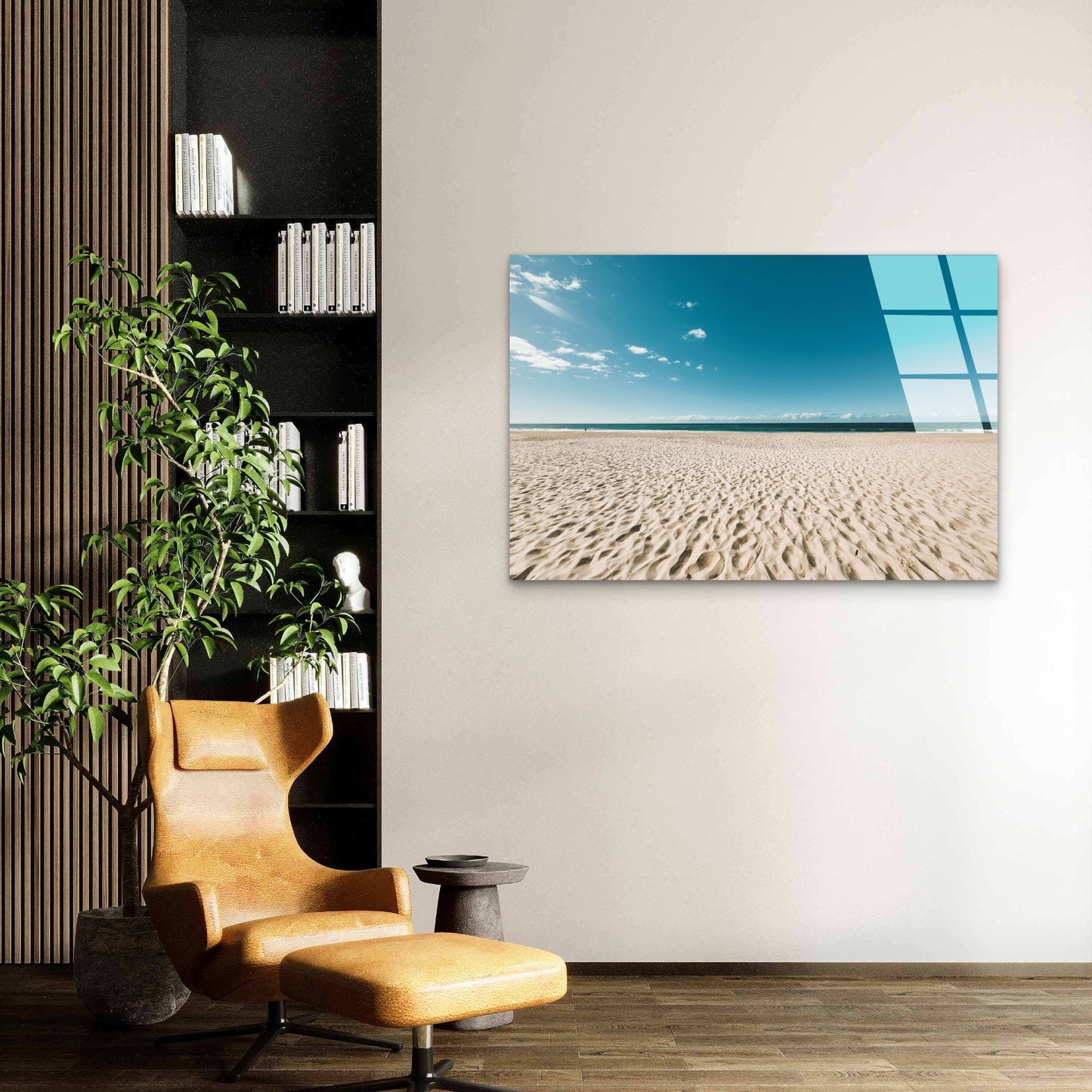Coastal Beach Sand Ocean Acrylic Glass Printing Wall Art Australian Made Quality