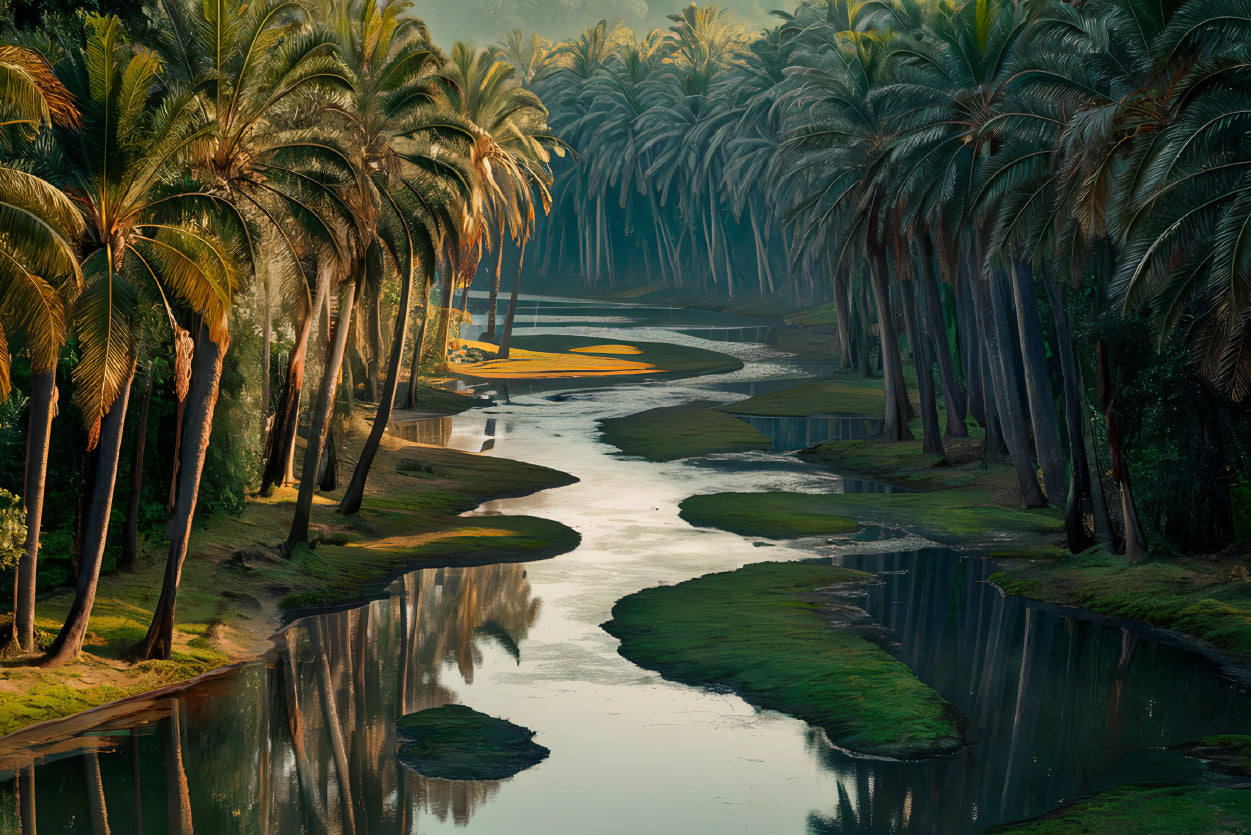 Lake Surrounded By Palm Trees Home Decor Premium Quality Poster Print Choose Your Sizes - Bella Home Decor
