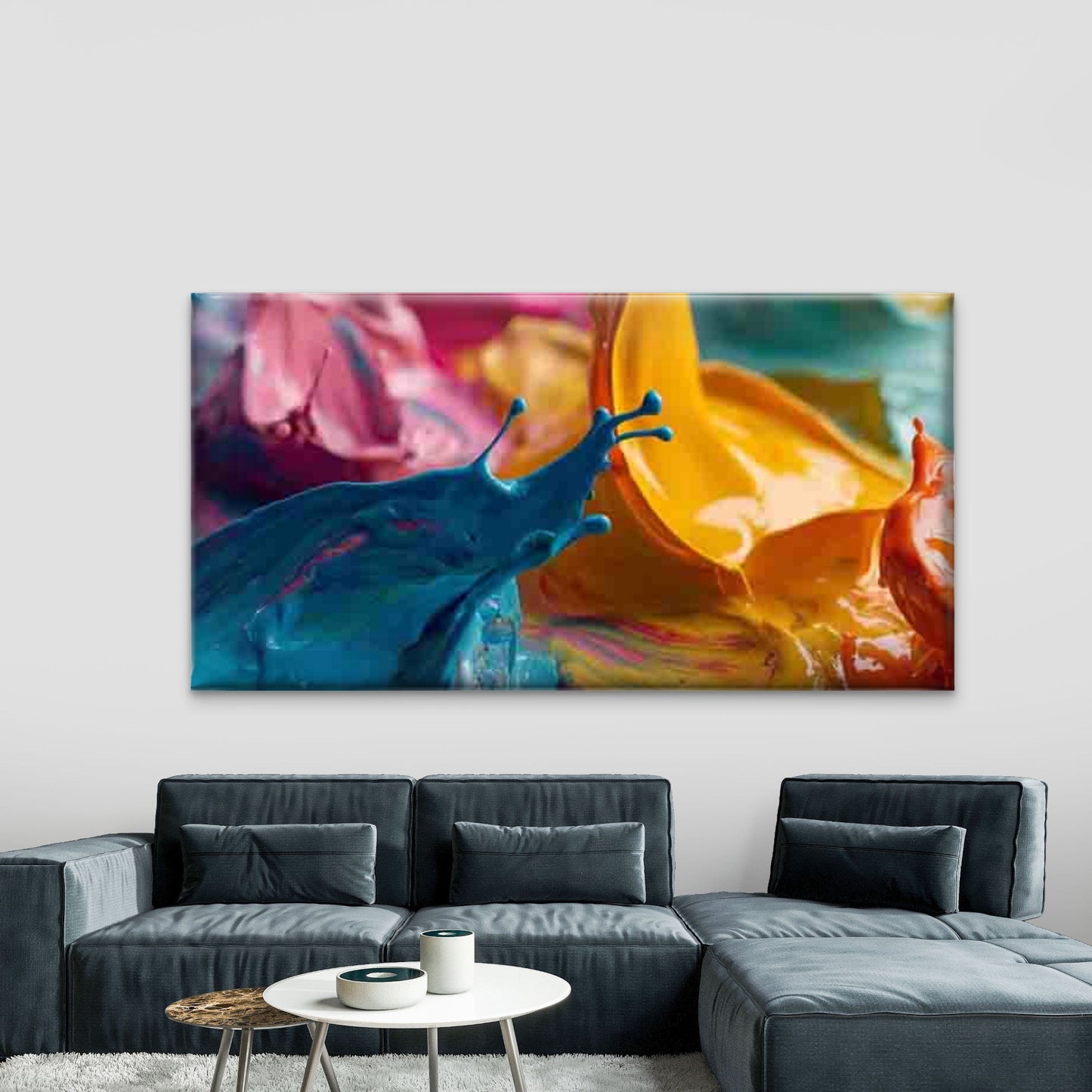 Abstract Multicolor Oil -Style Wall Art Canvas Office Home Room Framed 120x60cm