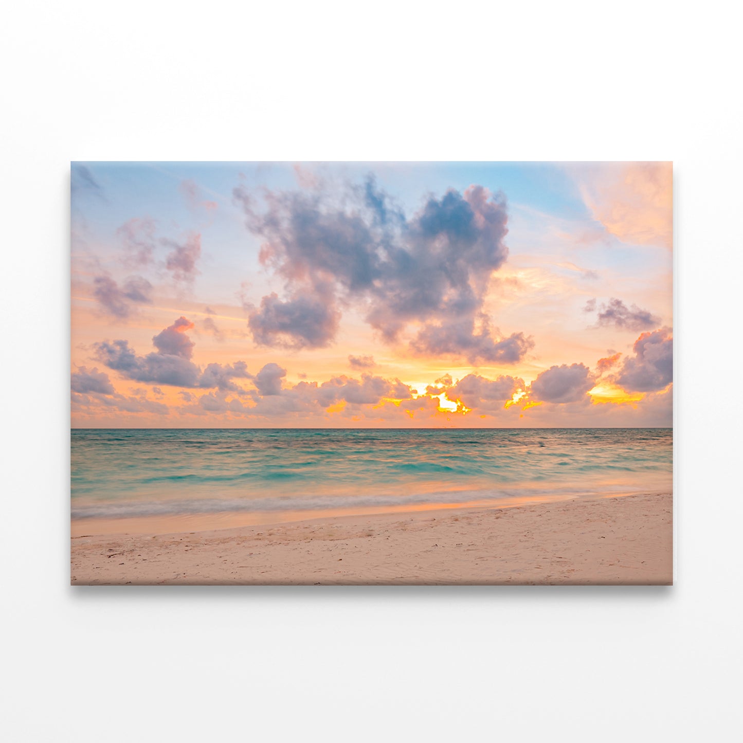 Sunset Beach with Tropical Colors Wall Art Decor 100% Australian Made - Bella Home Decor